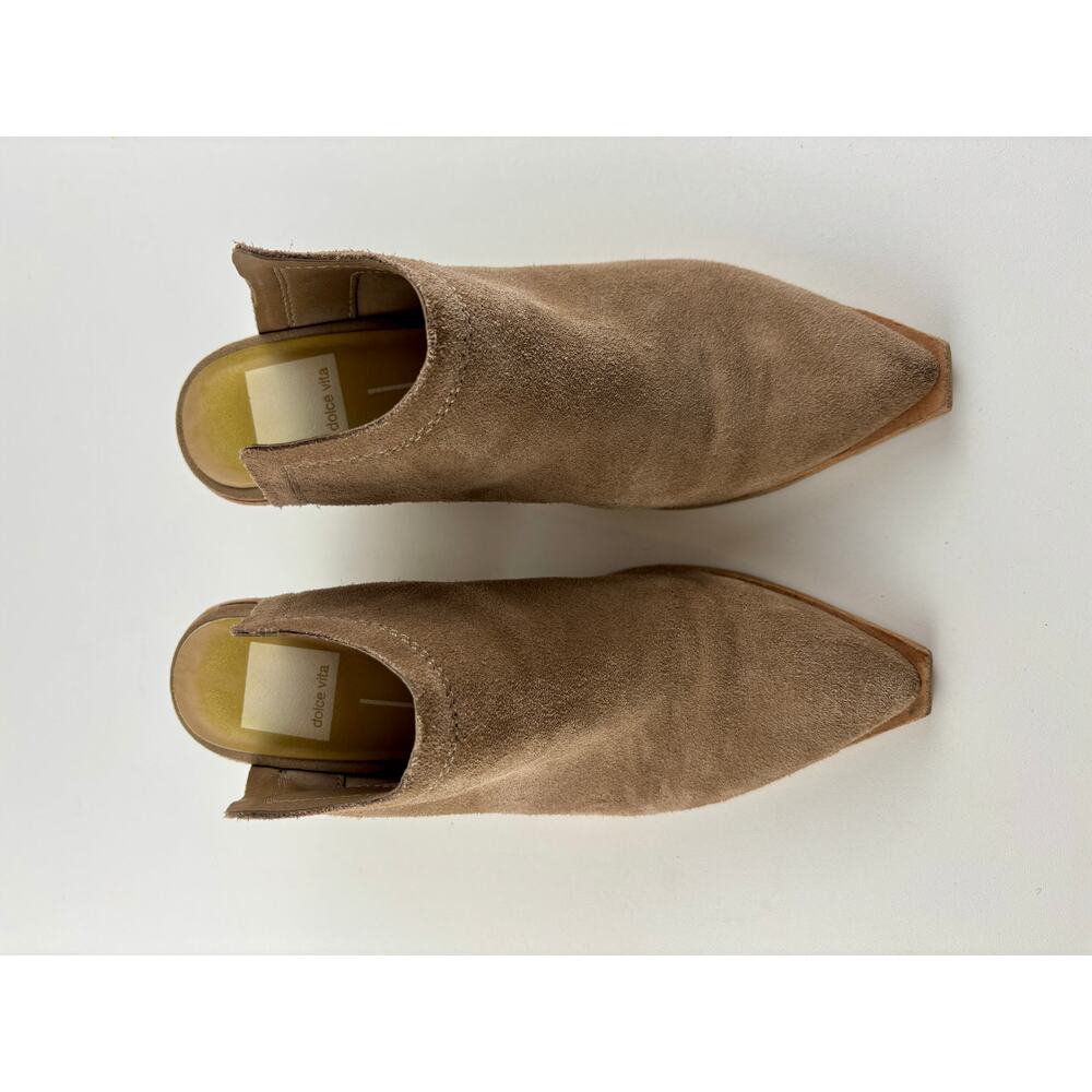 Dolce Vita Brown Suede Pointed Toe Mule Heels Size 7.5 - Picture 2 of 8